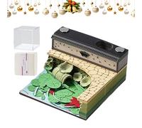 Calendario 3D - Calendario de mesa extraíble | Bloc de notas de escritorio para planificar la gestión del programa diario, la organización del estudio de la decoración del hogar