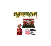 Calendario 3D de Merry Christmas 2026, 3D Santa Paper Carved Desktop Calendars, Christmas Santa Claus Tear Away Memo Pad with Pen Holder, Mini Time Art Calendars for Home Office Desktop