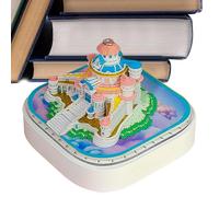 Calendario 3D - Decoración Del Hogar Castillo De Cuento De 3D,Calendarios de Escritorio con Bloc de Notas Artístico - Para Navidad, Vacaciones, Cumpleaños, Estudio, Sala de Estar, Padres, Niños