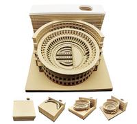 Calendario 3D desgarrable 2026 Calendario del Coliseo Romano 2026 para escritorio de oficina, decoración del hogar, pieza de tiempo de 3, 2x3, 2 pulgadas