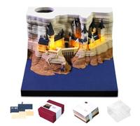 Calendario 3D Desprendible, Bloc De Notas 3D con Luz 2026, Calendario Sobremesa Creativo con Castillo Mágico, Calendario Semanal, Notas Adhesivas, Adorno De Escritorio, Regalo De Cumpleaños