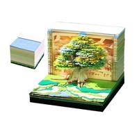 Calendario 3D Memo Pad 2026, Tree House River Design Tear Away Away, Calendario, Piece Creative Time Piece para decoración de oficina