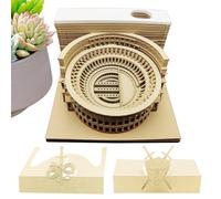 Calendario 3D para notas con reloj 2026, bloc de notas de tallado con hojas arrancables - Calendario de mesa mini 3D extraíble, para Navidad, inauguración del hogar, oficinas, decoración de escritorio