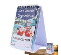Calendario Adviento,Calendario Para Contar los Días Hasta Navidad 2025 - Decoración Desmontable Interactiva Para Mesa Dormitorio Cumpleaños Centro De Mesa Decorativo Para 100 Días
