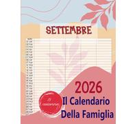 Calendario Agenda Della Famiglia 2026: Organizza Familiare 5 persone Mensile da gennaio a dicembre 2026 con date vacanze e celebrazione - Registrare ... familiari per i prossimi 12 mesi, A4