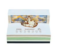 Calendario Alcázar con imágenes estereoscópicas, funciona con pilas, planificador de luz nocturna para estudiantes, dormitorio, sala de estudio, calendario de arreglo