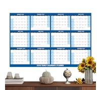 Calendario anual 2026 - 86 x 61 cm planificador de dos caras de borrado en | Planificador mensual | Para hábitos de salud, estudio, escuela, tareas, limpieza del hogar, movimiento, vacaciones