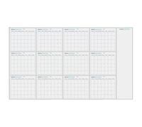 Calendario anual borrable en - calendario anual magnético portátil, planificador de pared de pizarra blanca resistente en | Calendario de pared gigante para oficina,