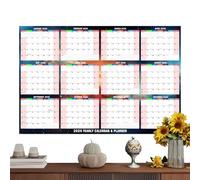 Calendario Anual de Pared 2026-61 X 86 Cm Doble Cara Borrable En Verificación,Agenda Mensual - para Hábitos Salud Estudio Escolar Tareas Hogar Ejercicio Vacaciones Viajes