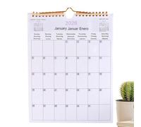 Calendario anual de pared 2026, calendario de bobina multilingüe de 12 meses, planificador decorativo moderno para dormitorio, apartamento, escuela, aula, lugar de trabajo, sala de estar