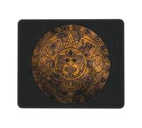 Calendario Azteca Piedra Solar Maya Alfombrilla Raton Pequeña Alfombrillas De Mouse Base De Goma Alfombrilla para Ratón para Oficina Ordenador Hogar 25X30Cm