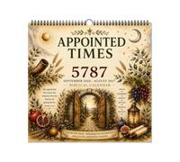 Calendario Bíblico 2026-2027 Planificador Ilustrado de Escrituras Bíblicas | Calendario de Tiempos Señalados 5787 Para Hogar Apartamento Casa Rural Escuela Aula Iglesia Familia Sacerdotes