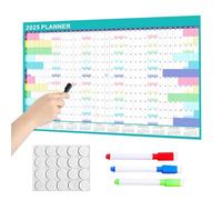 Calendario Cancellabile A Secco - Lavagna Bianca Mensile Per Frigorifero | Calendario Con Marcatori | Lavagna Per La Pianificazione Dei Pasti | Planner Annuale Dal Design Colorato Per Casa, Classe E