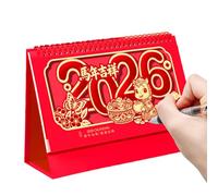 Calendario chino 2026 | Planificador de Año Nuevo 2026 Decoración del Hogar China - Calendario De Año Nuevo Lunar Planificador Diario | Para Mesa Estantería Dormitorio Casa Estudio Planificación