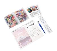 Calendario colgante 2025 pintado a mano con pintura acrílica y pinceles, paisaje de nación