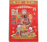 Calendario Colgante Chino Desprendible, Planificador Anual Tradicional Feng Shui con Caballos para La Decoración del Hogar Y La Oficina. Rituales Diarios con 16.50X11.60X2.00CM