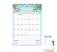 Calendario Colgante: Papel, 12.01x16.93 Pulgadas Calendario Mensual, Planificador De Pared Grande | Espaciosos Diarios 2024-2025, Organizador Mensual Para Hogar, Oficina, Escuela, Planes