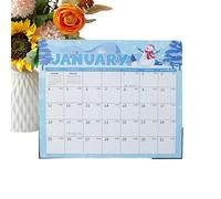 Calendario de 2026-2027,Enero 2026 a junio de 2027,18 imanes mensuales para el calendario de refrigerador - para el hogar, salón, estudio, aula, familia, organización fácil