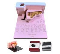 Calendario de 2026, calendario de escritorio 2026, castillo de cuento de hadas, bloc de notas de arte tallado en papel 3D, bloc de notas, regalo para decoración de escritorio de inauguración de la