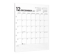 Calendario de 2027 de papel para planificador de comidas | Calendario magnético para nevera de 18 meses para cena, comestibles, universidad, oficina, dormitorio, cocina y hogar