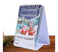 Calendario de Adviento 2025 | Calendario Para Contar los Días Hasta Navidad 2025-100 Días Interactivo Decoración Hogar Centro Mesa Escritorio para Adolescentes Niños