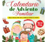 Calendario de Adviento familiar: Juegos y puzzles para toda la familia en vísperas de Navidad | Libros para niños de 4 a 10 años