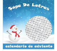 Calendario De Adviento | Sopa De Letras 2023: Libro de actividades de cuenta regresiva de Navidad | Calendario de Adviento de Navidad | 24 Días de ... libro de búsqueda de palabras navideñas |