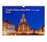 Calendario de Alemania para 2024 ciudades nocturnas Alemania - Seelenzauber City Lights DIN A3