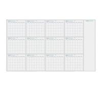 Calendario de año actualizado: borrado en Programa de pizarra anual, planificador anual de borrado húmedo y de pared | Calendario de papel en blanco sin fecha de 12 Publicaciones