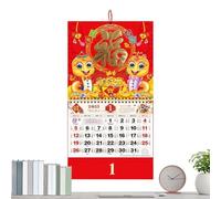 Calendario de año nuevo lunar 2025, calendario chino | Calendario decorativo lunar de Año Nuevo para el hogar, calendario diario chino, accesorio de festival de primavera, planificador mensual para el