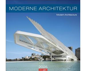Calendario de arquitectura moderna 2025: calendario de pared grande de 48 x 46 cm con calendario mensual. Calendario arquitectónico contemporáneo con imágenes fascinantes de estructuras modernas.