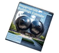 Calendario de arte arquitectónico reciclable, colores dinámicos, papel reciclado permanente, ideal para gestión del tiempo y uso educativo, calendario creativo de planes de construcción