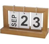 Calendario de bloques Calendario de escritorio 2024 Calendario de escritorio de madera Bloque de construcción Decoración del hogar Calendario retro de madera Wannian Calendario mensual diario de ofici