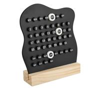 Calendario de bloques de madera para escritorio Mini calendario de madera DIY, bonito escritorio, semana ajustable, visualización fecha, oficina en casa para decoración del hogar, la Oficina(Black)