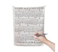 Calendario de bocetos 2026 - Planificador mensual estilo lápiz dibujado a mano en tela, organizador artístico | Ideal para la escuela, viajes, trabajo, apartamento, dormitorio, hotel, aula, oficina, p