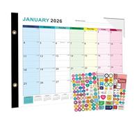 Calendario de borrado en , planificador diario de pared de enero de 2026 a junio de 2027, herramienta de organización de horario mensual grande reutilizable para reuniones, escuela, oficina