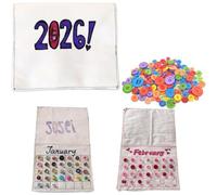 Calendario de Botones 2026: Cose tu año un botón a la vez, Calendarios de Pared 2026 para Principiantes con Botones, Calendario Meses Colorido DIY, Regalo Creativo (Calendar+Buttons*400)