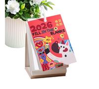 Calendario de colorear de escritorio 2026 - Planificador anual, organizador de papel artístico para bricolaje, hojas relajantes, pantalla elegante de la hora | Perfecto para el hogar, la oficina,