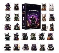 Calendario de cuenta regresiva de Halloween 2026, 24 días de Adviento, gato acrílico 2D