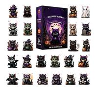 Calendario de cuenta regresiva de Halloween 2026 2D acrílico con gato de Adviento de 24 días
