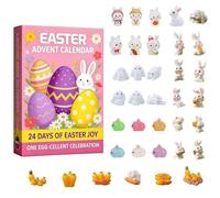 Calendario De Cuenta Regresiva De Pascua 2026 - Conjunto De 24 Días Con Adornos De Conejo | Decoración Del Hogar De Vacaciones, Regalo De Pascua Festivo, Regalo Para Y Amantes De