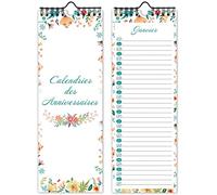Calendario de cumpleaños, calendario perpetuo para niños, oficina, familia (Light green)