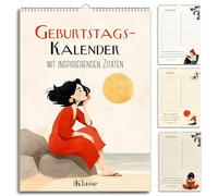 Calendario de cumpleaños con citas sin fecha, planificador de cumpleaños, calendario de pared, A5 siempre, calendario independiente del año, visión general de cumpleaños para colgar en delicado libro