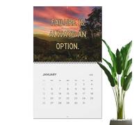 Calendario de desmotivación 2025,Calendario de escritorio desmotivación 2025 | Calendario con divertidas citas desmotivadoras - Calendario de mesa desmontable con temática de montañas, bosques y