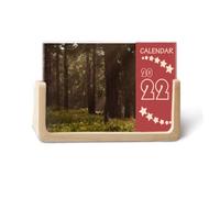 Calendario de escritorio 2022 con diseño de ciencias forestales oscuras y paisajes naturales de 12 meses