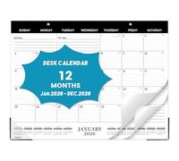 Calendario de escritorio 2023 - Calendario de escritorio/pared 2023 con protector de esquina, estándar, papel grueso, 17 x 12 pulgadas, enero de 2023 - diciembre de 2023 - bloques a rayas