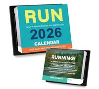 Calendario de escritorio 2024, diario para corredores, inspirador 2024, enero de diciembre de 5 x 6 pulgadas, calendario motivacional, equipo de correr, citas e inspiración para corredores