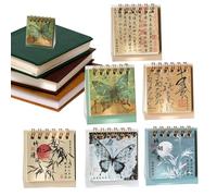 Calendario de escritorio 2025,Calendario de escritorio pequeño 2025 - Calendario de escritorio de caligrafía 2025,Calendario de escritorio pequeño 2025, calendario de escritorio tradicional clásico