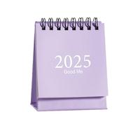 Calendario de escritorio 2025,Calendario de escritorio pequeño, Planificación 2025 Programación diaria Paso de página de 360 grados, volteado de doble cara para aula, calendario portátil