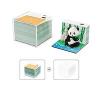 Calendario de escritorio 2025 con notas adhesivas de panda 3D, calendario 2025, 265 hojas de notas de papel, tallado adhesivo